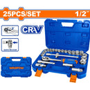 Ratchet con Socket dados 25 piezas 1/2". CR-V. Tratamiento térmico. Se vende en Juego.