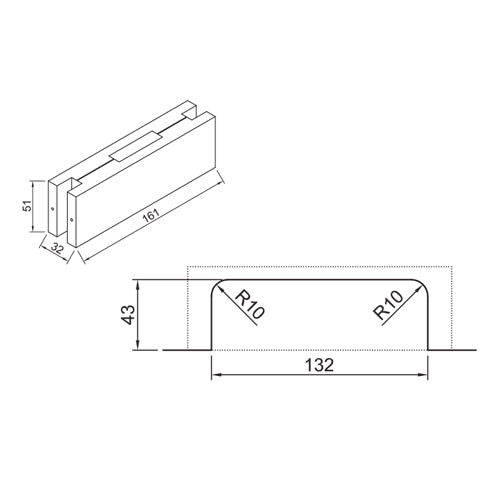 RECIBIDOR PARA CERRADURA. COLOR NEGRO