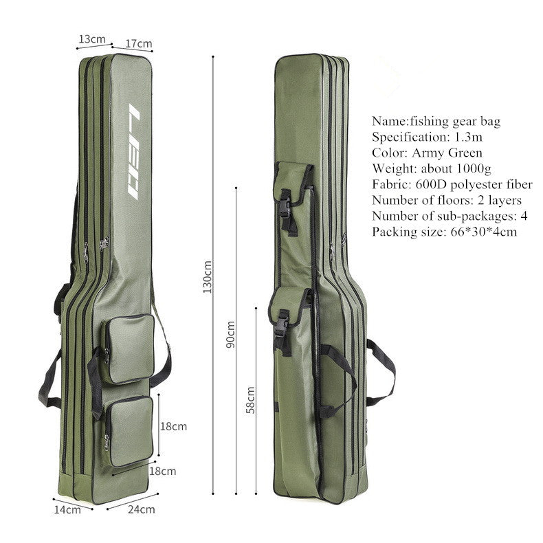 Bolso estuche para cañas y accesorios de pesca