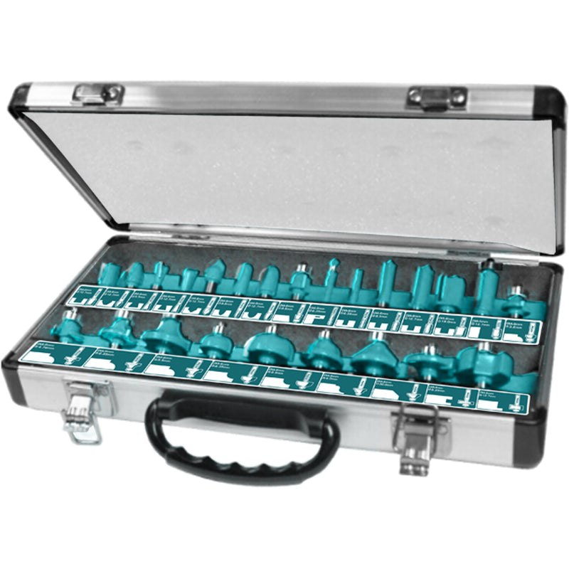 Juego de Brocas para Router (24 piezas) Vástago 1/4"