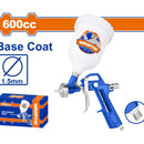 Pistola spray para Pintar 600cc. Boquilla: 1.5mm. Ideal capa base. Presión: 3-4 bar. De aire para compresor