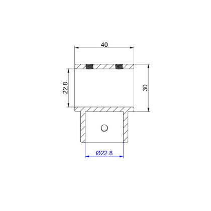 Tee para refuerzo de ducha de tubo de 19 mm. Bronce niquelado alta calidad. 10 años de garantia