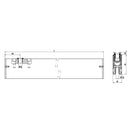 Zocalo sup puerta.80 mm inox304macizo 1mt recortable No req saques P/8-10-12mm Sat