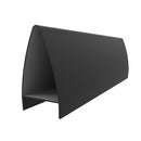 Tapa Ovalada Decorativa Muro Cortina Perfil Visto. Espesor 1.5 mm. Largo 5.85 mts. Acabado Anodizado