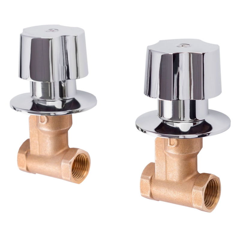 Válvula Llave maneral cilíndrico clásico para ducha. (derecho e izquierdo) Para empotrar en regade