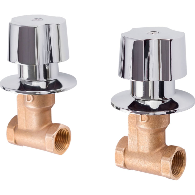 Válvula Llave maneral cilíndrico clásico para ducha. (derecho e izquierdo) Para empotrar en regade