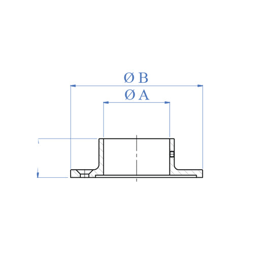 Flange de anclaje para 2".