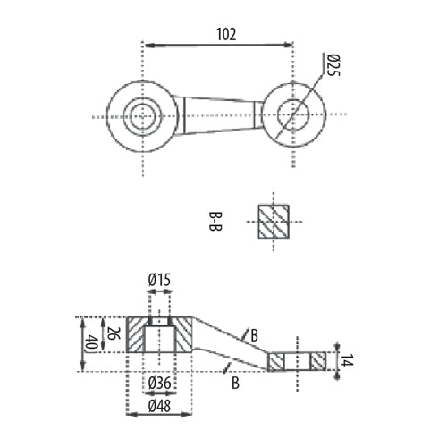 Araña de 1 via - corta. Satinada.