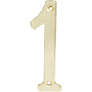 Numero 1 slim 4" latón brillante Lock