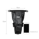Bolso impermeable de 1.5L para anclar bajo el asiento de la bicicleta- Negro Rhinowalk