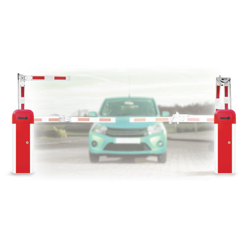 Barrera vehicular izquierda con brazo retraible de 5m 110V/60hz(2años)