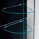 Soporte de repisas de vidrio tipo pelicano chico. Para vidrios de 3-12 mm.Brillante (p/pares)