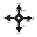 Llave universal para taladros de 4 vías, tamaños 1/2" 9/16" 5/8 " 11/16"