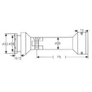 Conector movil, Muro - Vidrio.