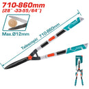 Tijera para podar arbustos telescópica extensible 710-860mm de largo