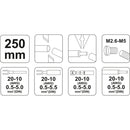 Pinzas 250 mm para crimpar conectores electricos de 0.5 a 5.5 mm2
