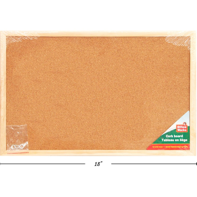 Cartelera de corcho Marco de madera de 12 x 18 "