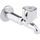 Llave alargada cromada para fregadero con maneral, niple y chapetón