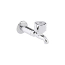 Llave alargada cromada para fregadero con maneral, niple y chapetón