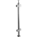Poste cuadrado 1 1/2" 105cm Altura,Para vidrios de 8-12mm. Acabado Satinado tipo 304.