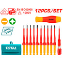 Juego De destornilladores Aislados Intercambiables (12 piezas)