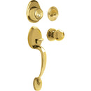 Cerradura de entrada Lock Gatillo galeana sencillo latón brillante