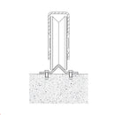 Riel V para atornillar a piso, para porton corredizo.