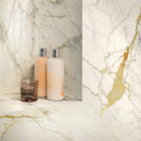 Panel Decorativo Mármol PVC  1.22 m x 2.80 m x 3 mm Marmol Calacatta Dorado