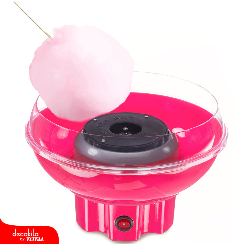 Máquina para hacer algodón de azúcar, PC/PP, 120V/60Hz, 400W, 26.5*26.5*15cm, Rosa