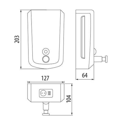 Dispensador de jabon liquido 1200 ml. Inox304 satinado.