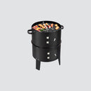 Barbacoa ahumadora cilindrica portatil