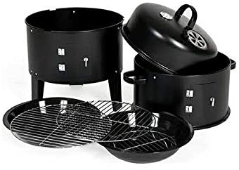 Barbacoa ahumadora cilindrica portatil