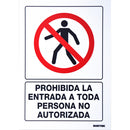 Letrero "Prohibida la entrada" Surtek