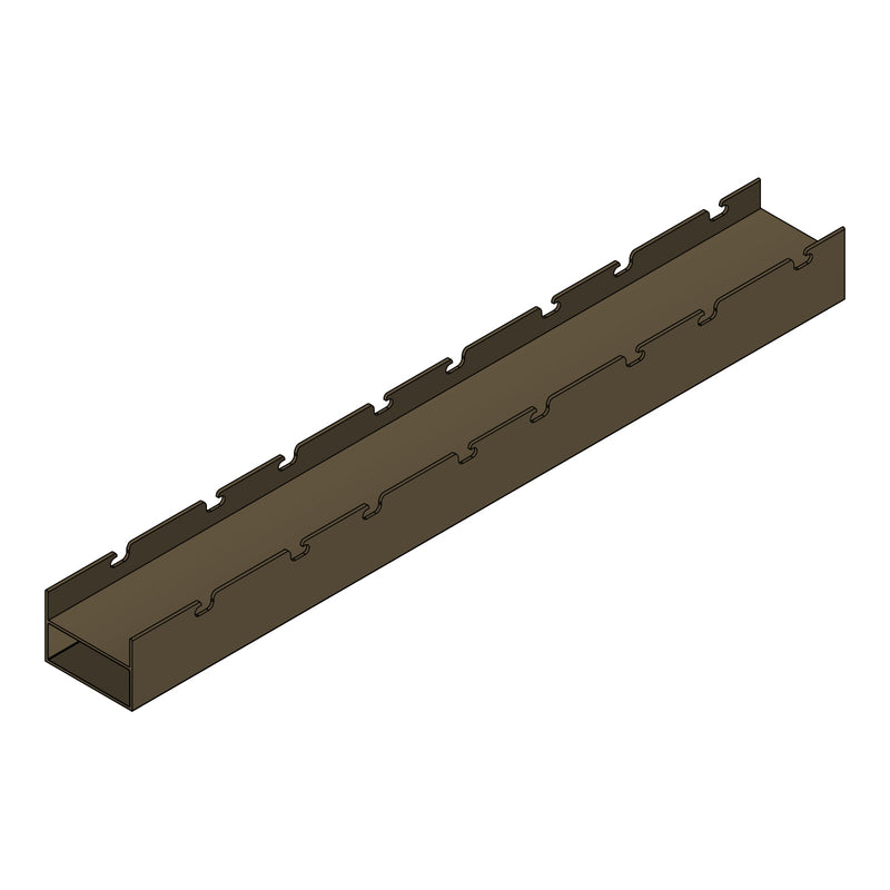 Marco mecanizado reforzado para Montaje de Louver modelo U128 y U128.1. Espacio Visible 3.4 mm. Paso