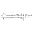 Picaporte de PVC para segunda hoja de puerta o ventana abatible. Funciona en Canal de sistema Europe
