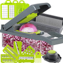 Cortador picador de vegetales y frutas con recipiente de almacenamiento rallador rebanador