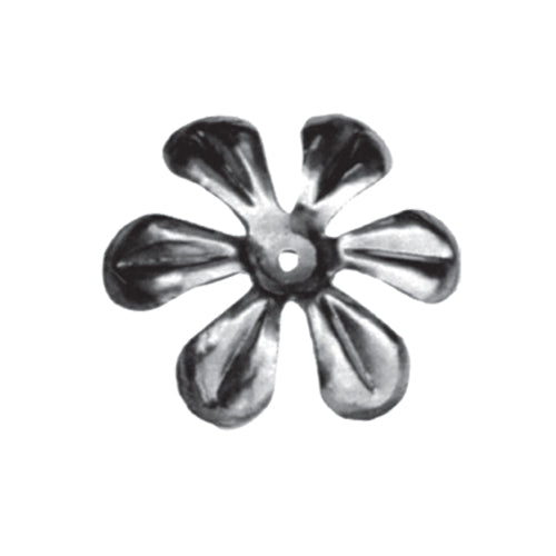 Flor artística de hierro forjado Diámetro Ø 90 mm; 0.3mm de espesor, 15 mm de Alto.