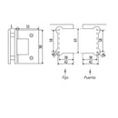 Bisagra de baño vidrio-vidrio 90 grados color negra. Bronce alta calidad.