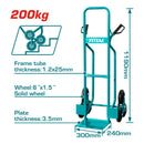 Carretilla trepa escaleras Capacidad de 200kg.