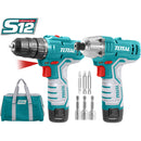 Kit combo inalámbrico de litio drill e impacto 12V