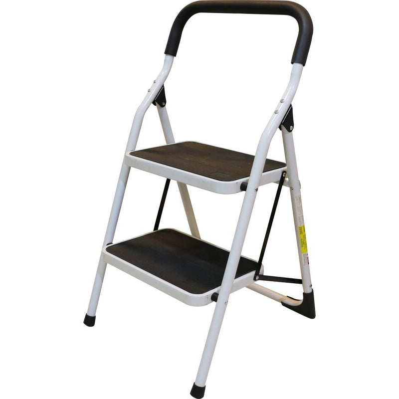 Escalera tubular plegable taburete acero 2 escalones Surtek.