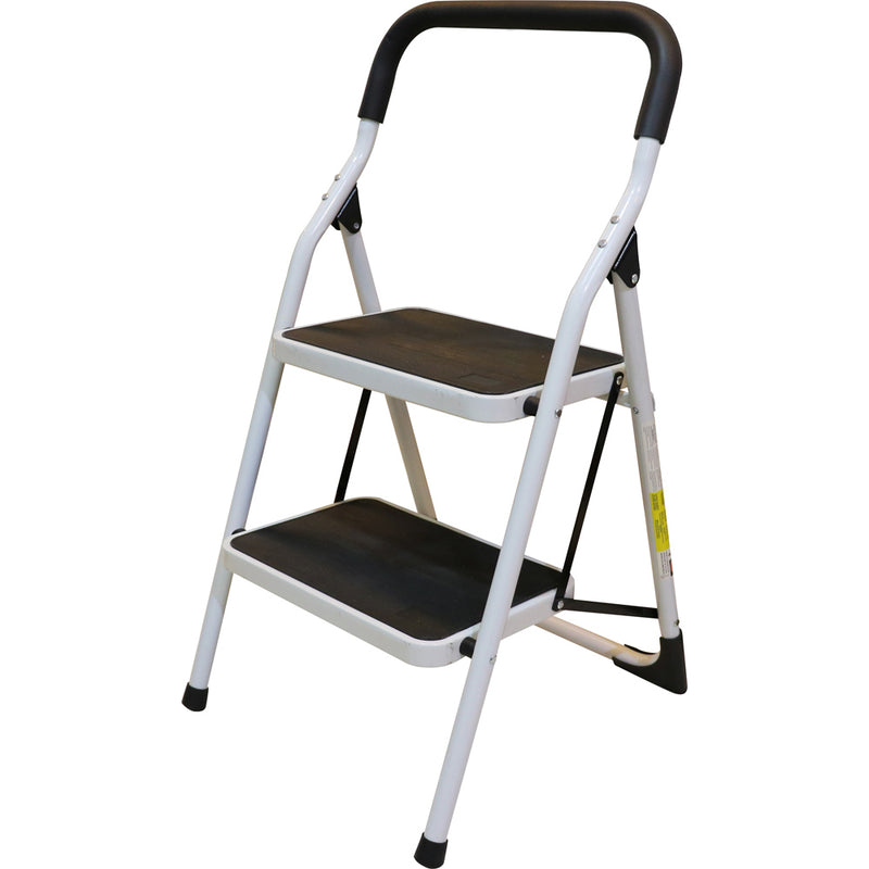 Escalera tubular plegable taburete acero 2 escalones Surtek.
