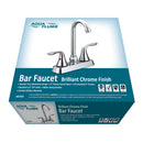 Grifo cromado de bar con dos manijas