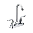 Grifo cromado de bar con dos manijas