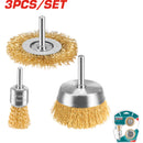 Juego cepillos de alambre 3 pcs