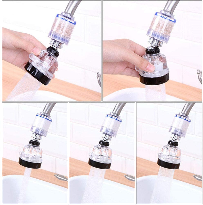 Boquilla para grifo con filtro de purificación y rotación de 360º.