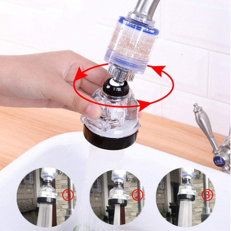Boquilla para grifo con filtro de purificación y rotación de 360º.