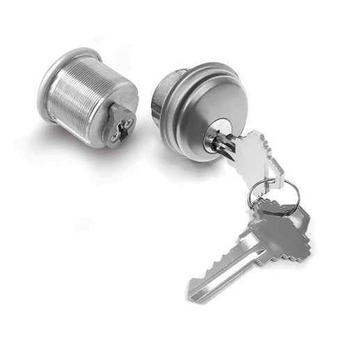 Cilindro Mortise 1-5/32_ Silver  (incluye 2 llaves) Viene en par.