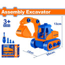 Juguete Excavadora para Niños. Desmontable. Edades de 3 años+. Fácil montaje. Incluye accesorios.