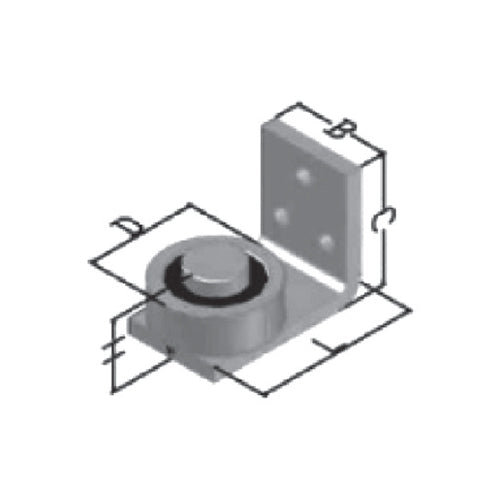 Chumacera superior diam. 50 mm. Con platina para atornillar.